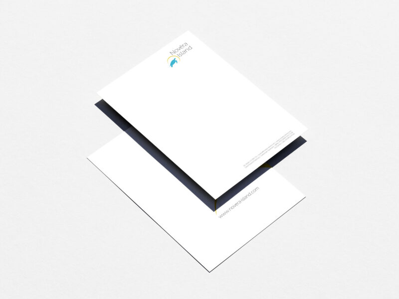 Maria-Enzinger-Referenz-Novera-Island-Briefpapier Briefpapier vom Hotel "Novéra Island"